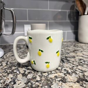Sunday Morning White Mug with Lemon Design